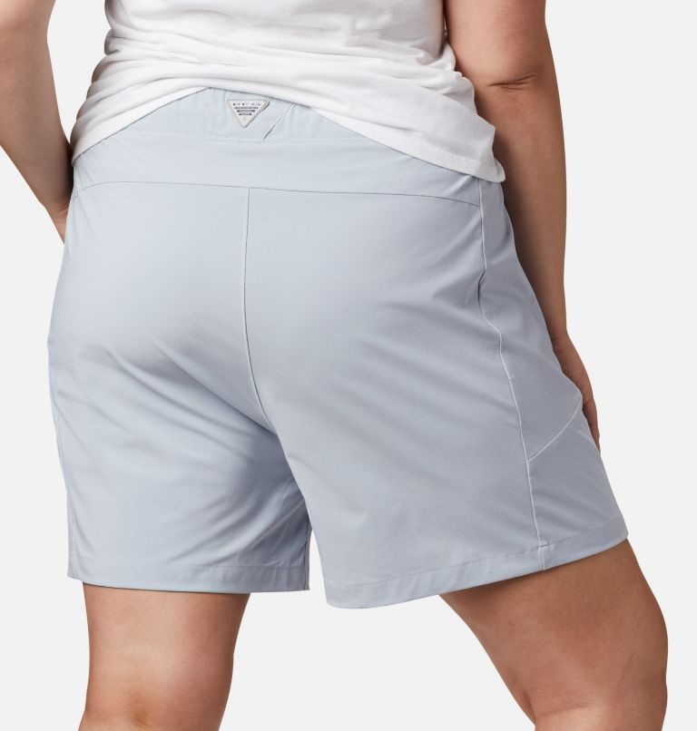 Women's Columbia PFG Tidal II Shorts Light Grey | Plus Size CA-S4C53